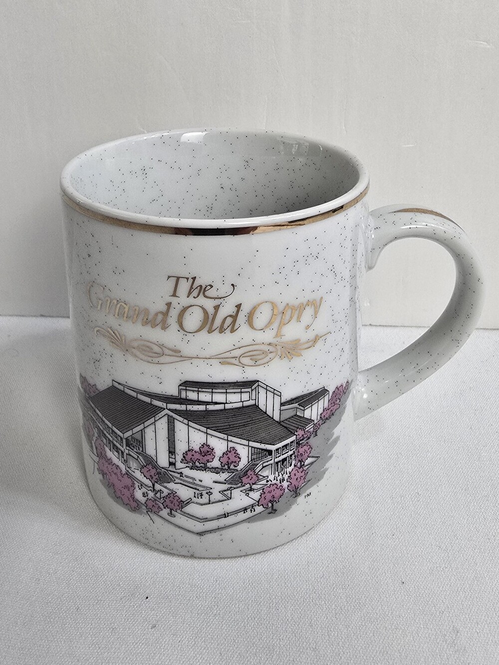 Vintage The Grand Ole Opry Gold Rim Coffee Mug Nashville TN